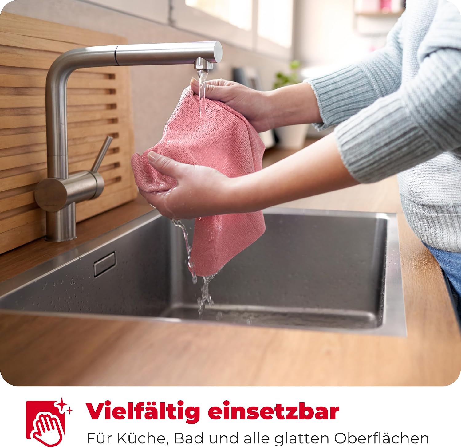 Vileda Actifibre Soft Mikrofasertuch 32cm Reinigung 2er Set