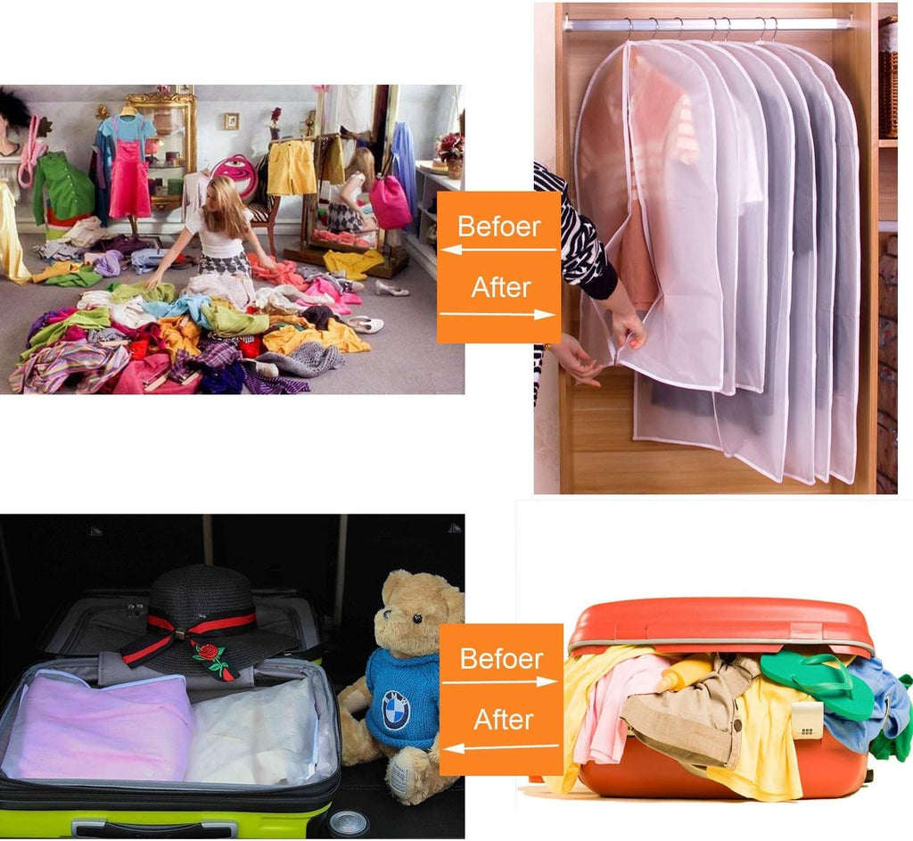 Niviy Kleidersack Anzug 6er Set transparent 60x100 cm