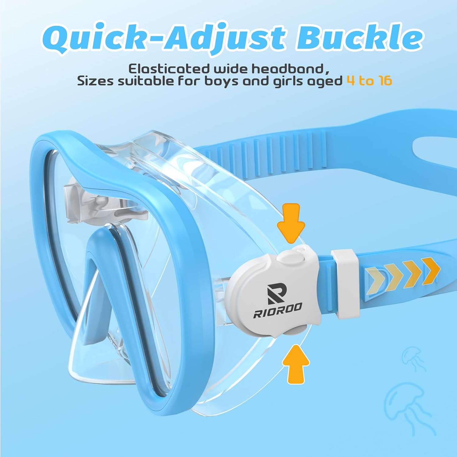 Kinder Schwimmbrille 180° Panorama Taucherbrille Anti-Beschlag Auslaufsicher