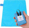 Xinjoduz 110x70 cm Sandfreie Stranddecke wasserdicht ultraleicht blau