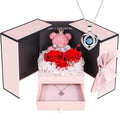 ADDWel Ewige Rose in Box mit 925er Silber Herzkette - Konservierte Infinity Rose