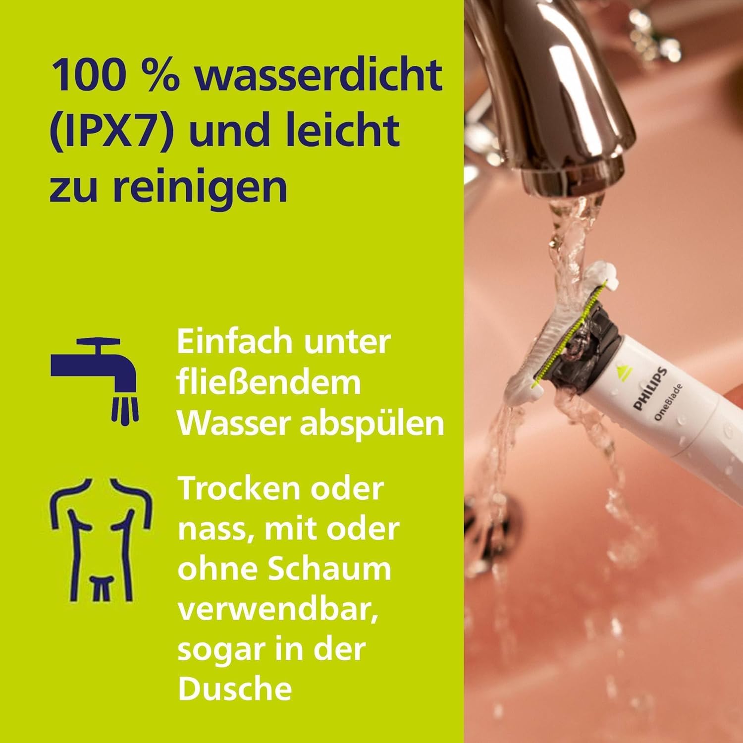 Philips OneBlade Intimate QP1924 Intimrasierer Trimmer mit Hautschutz