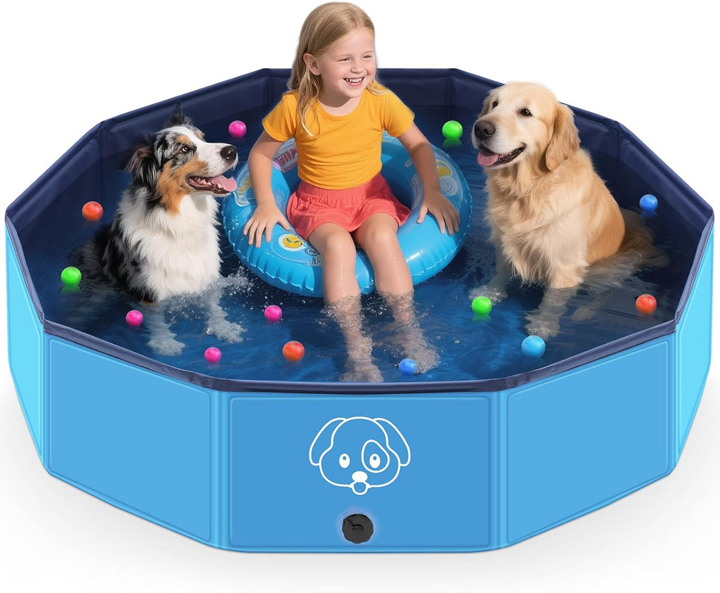 Hundepool faltbar PVC 120 x 30 cm Anti-Rutsch Planschbecken 20cm-30cm