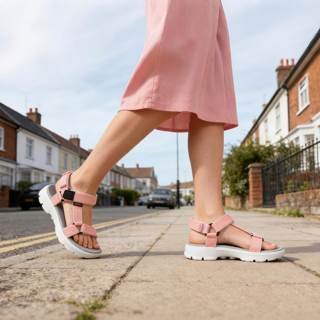 riemot Damen Trekkingsandalen Sommer Outdoor Bequeme Sportsandalen