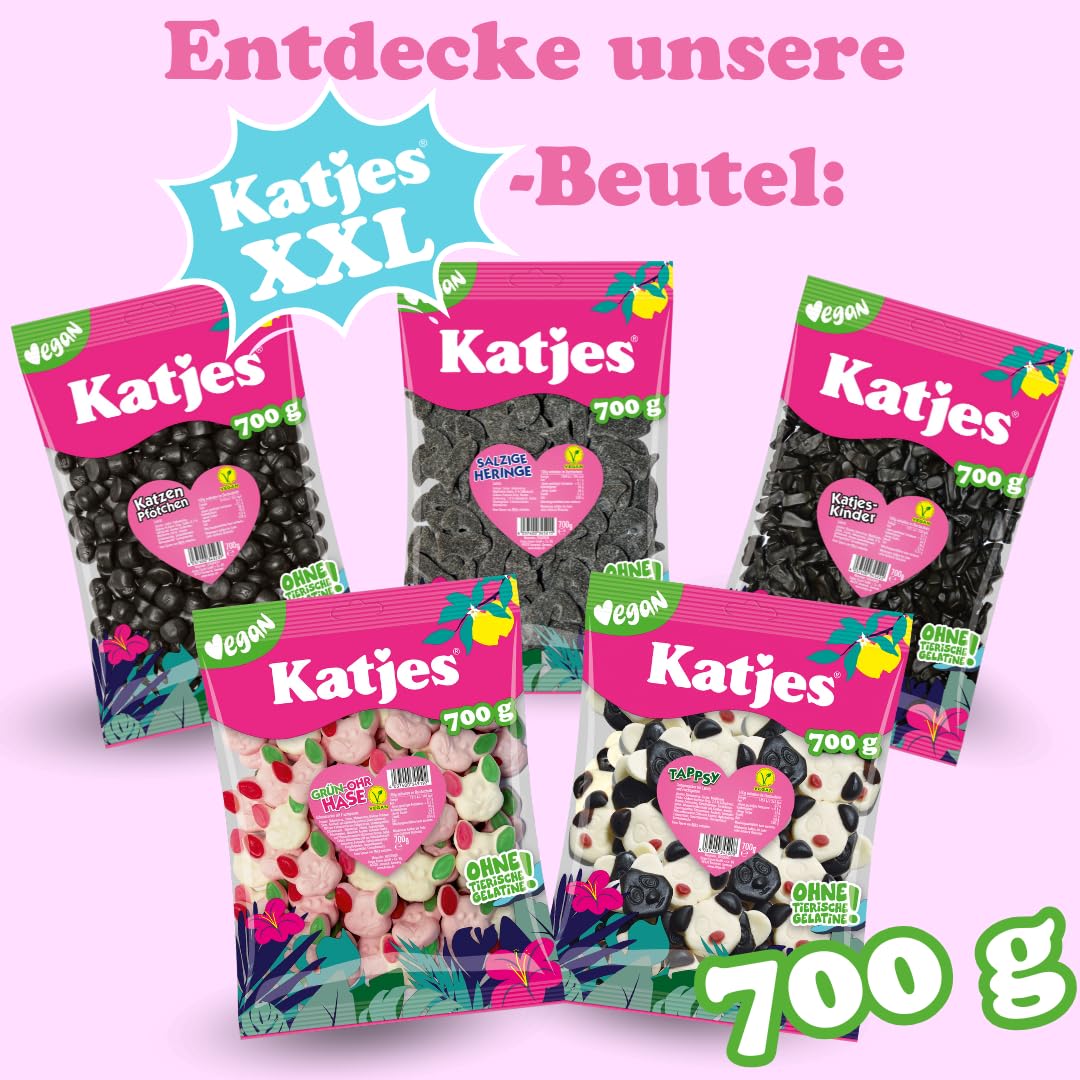 Katjes Kinder Lakritz Kaetzchen hartlakritz vegan Grosspackung