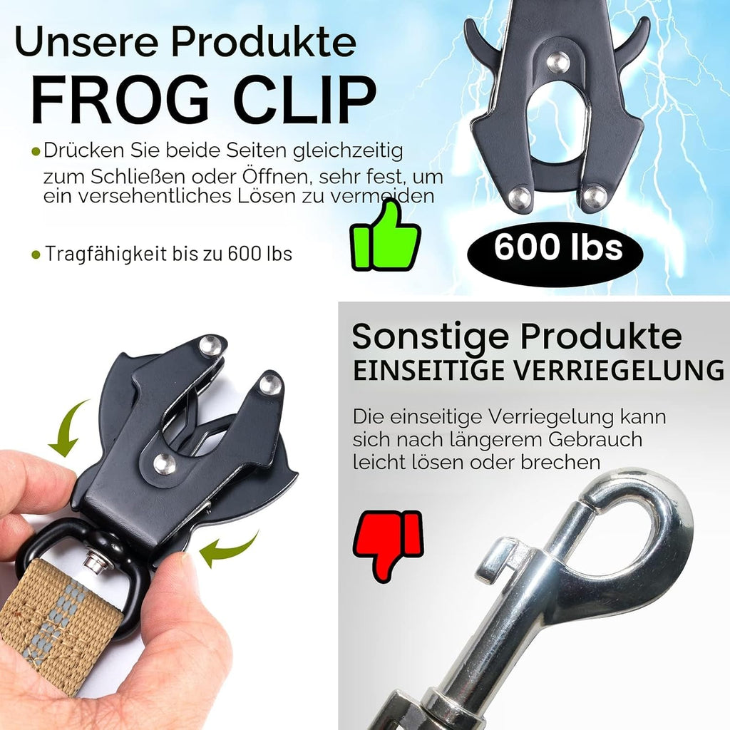 Taktische Hundeleine 1,2-1,8 m mit Schnellverschlusskarabiner reflektierend