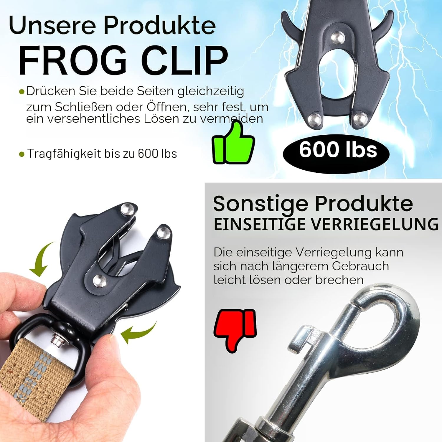 Taktische Hundeleine 1,2-1,8 m mit Schnellverschlusskarabiner reflektierend