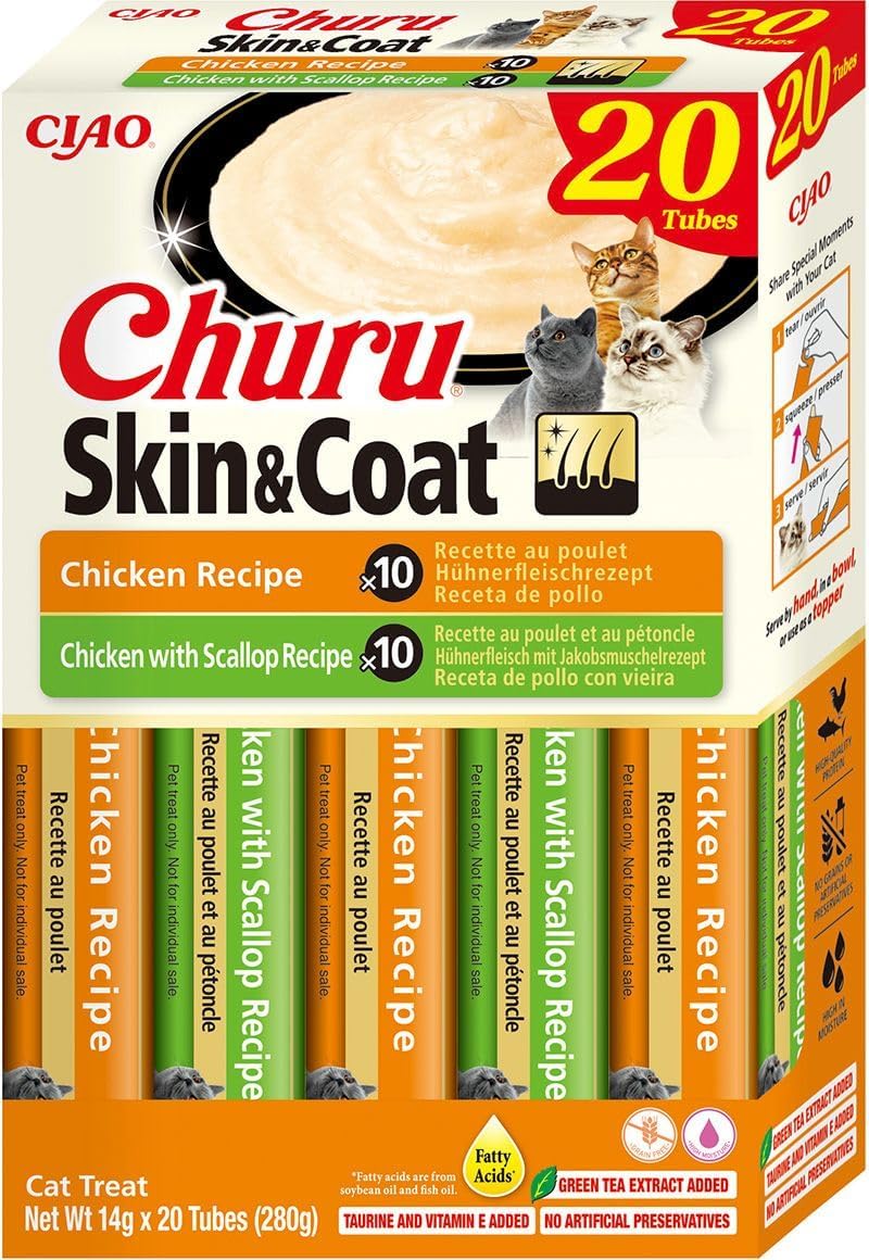 INABA Churu Katzensnack Variety Box 20 x - cremiger Leckerli, getreidef