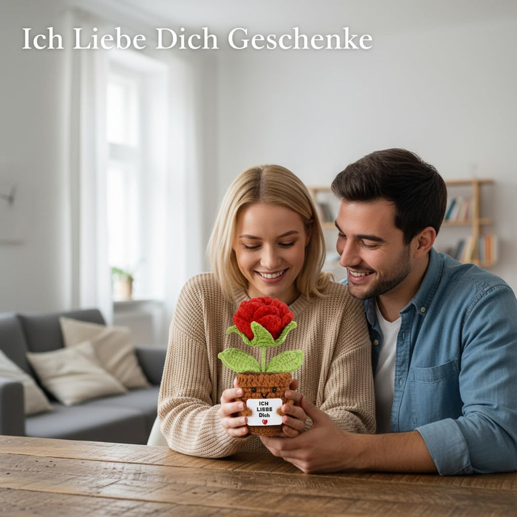 Handgefertigte Rosen Geschenk fuer Paare zur Hochzeitstag Jahrestag