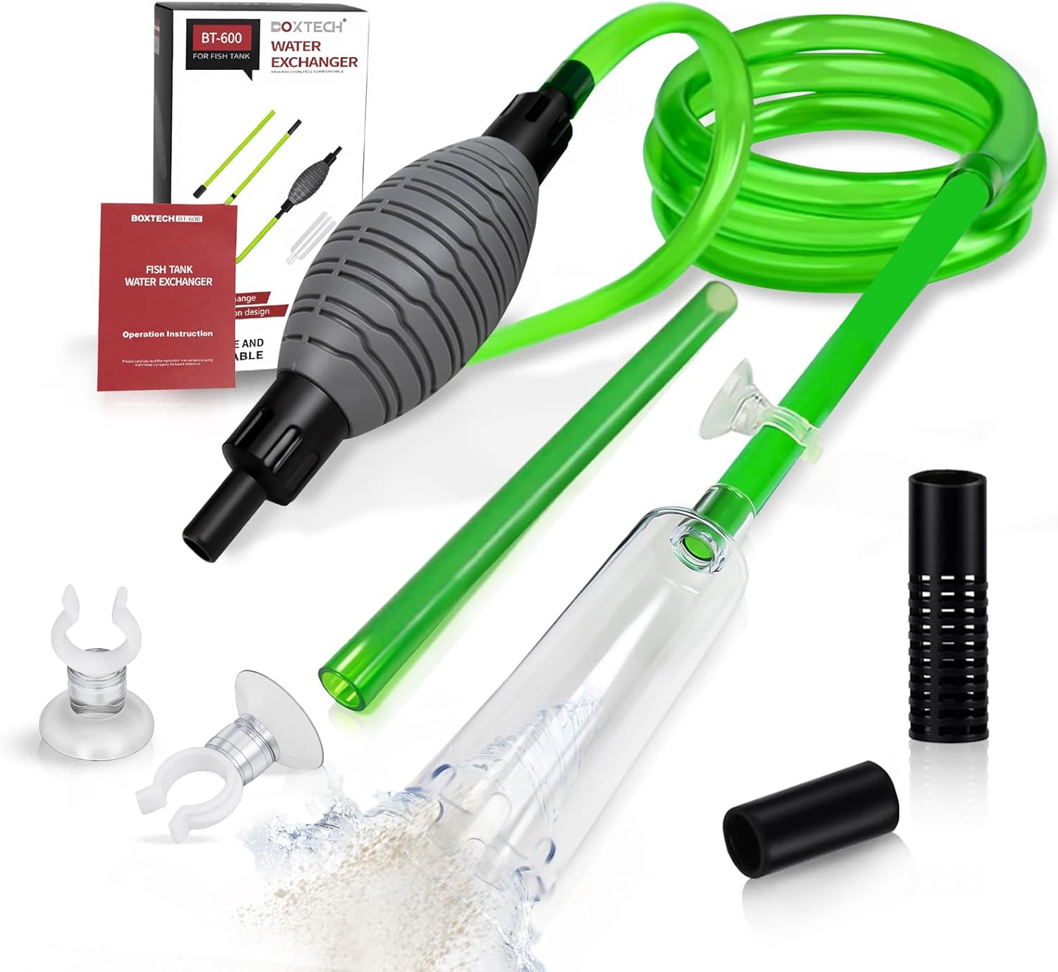 Boxtech Aquarium Reiniger Wasserwechsel Kiesfilter Sandreiniger Pumpe