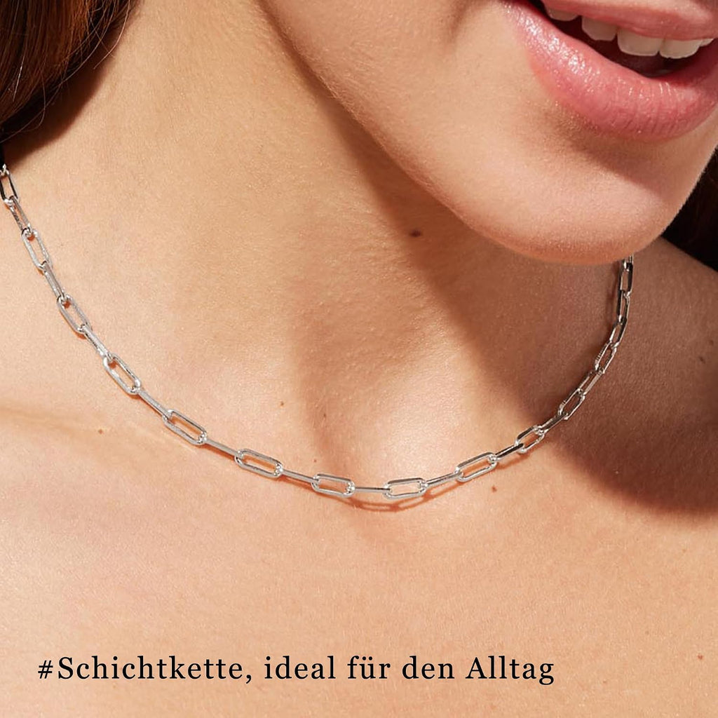 Layered Halsketten Set Damen 3 Stueck Silber 925 Gold beschichtet verstellbar