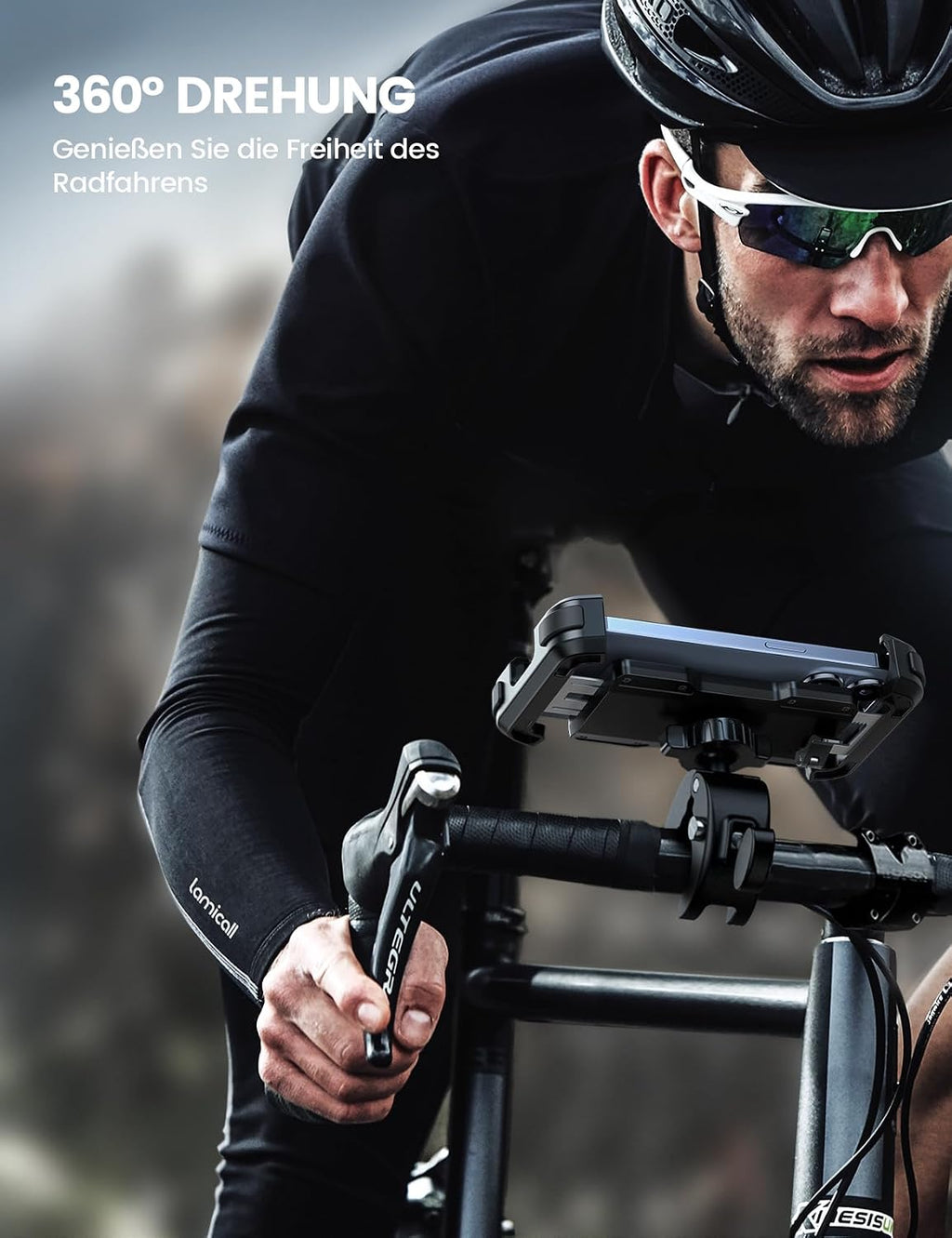 Universal 360° Lenkerhalterung Motorrad Fahrrad Smartphone Halter