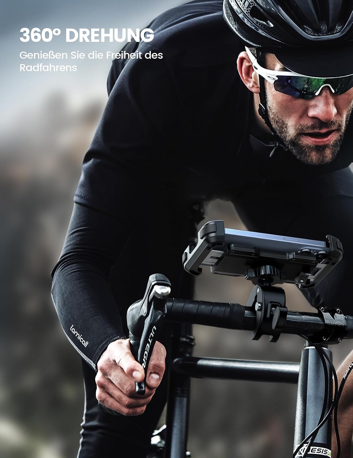 Universal 360° Lenkerhalterung Motorrad Fahrrad Smartphone Halter