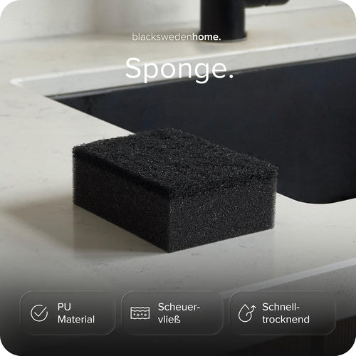 12er Set Kuechenschwamm Schwarz Spuelschwamm Geschirrschwamm