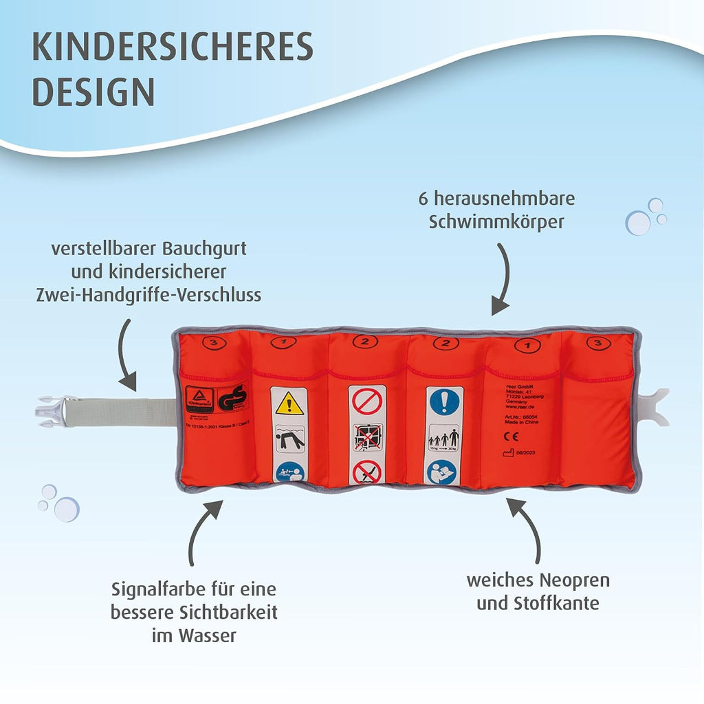 reer MySwimBuddy Schwimmguertel fuer Kinder 15-30 kg verstellbar Schwimmhilfe