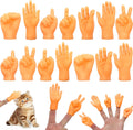14x Mini Hände Fingerpuppen Set Gummi Tiny Hands Party Spielzeug Katze Kinder