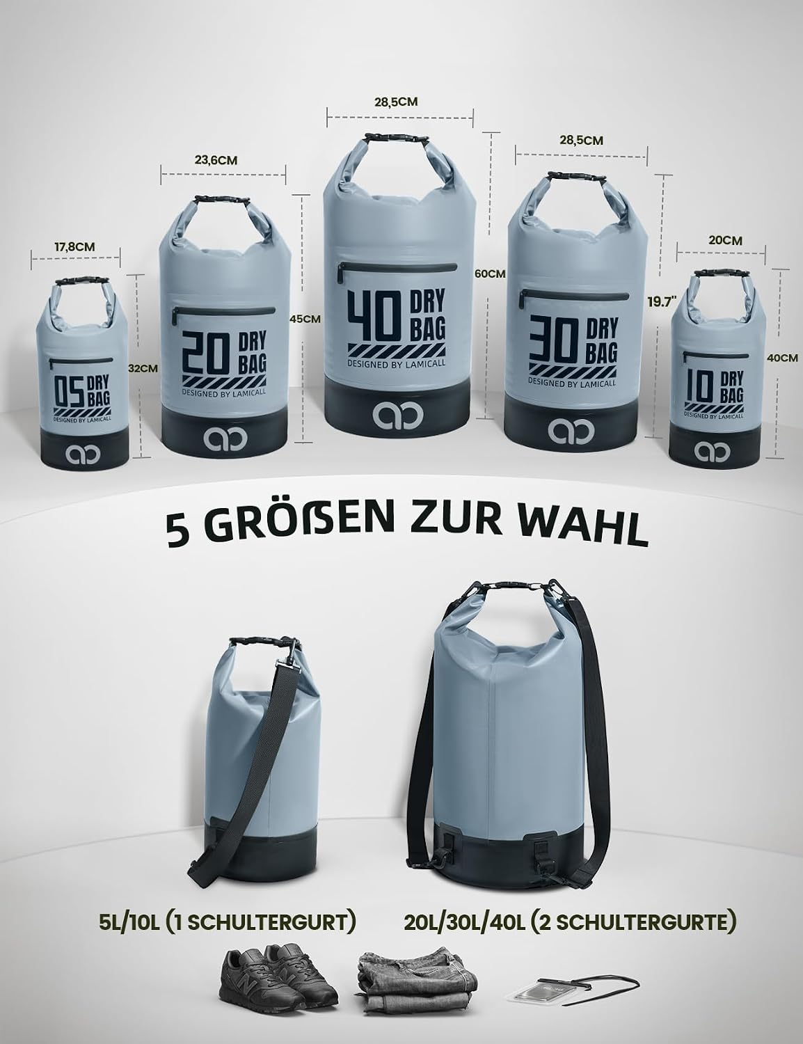 Lamicall Dry Bag wasserdichte Packtasche //// Rucksack