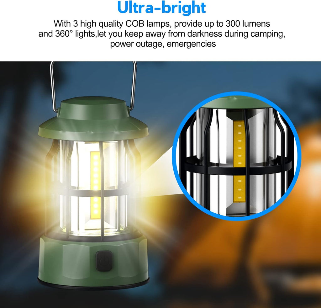 2er LED Campinglampe batteriebetrieben IPX4 wasserdicht dimmbar fuer Wandern Ange