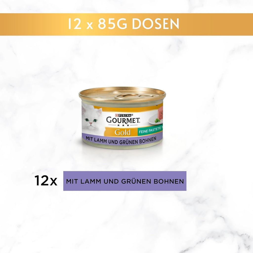 Gourmet Gold Feine Pastete Forelle & Tomaten Katzennassfutter 12× verschieden