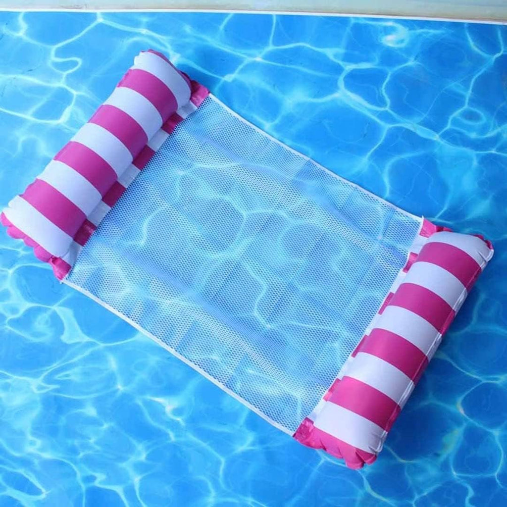 Aufblasbare Wasserhaengematte 4-in-1 Pool Luftmatratze mit Netz, 2er-Set