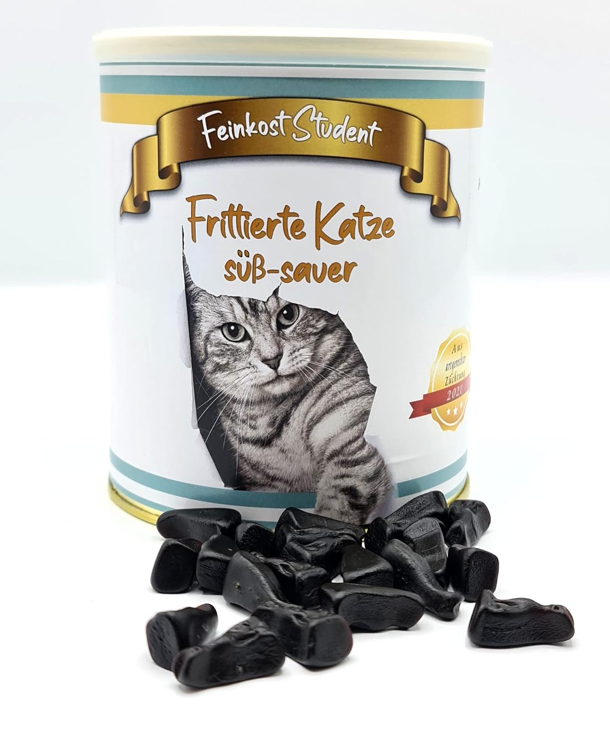 Frittierte Katze aus der Dose Scherzartikel versch. Sorten Spassgeschenk