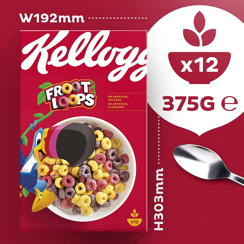Kellogg’s Froot Loops Fruehstueckszerealien Fruchtgeschmack 375 g
