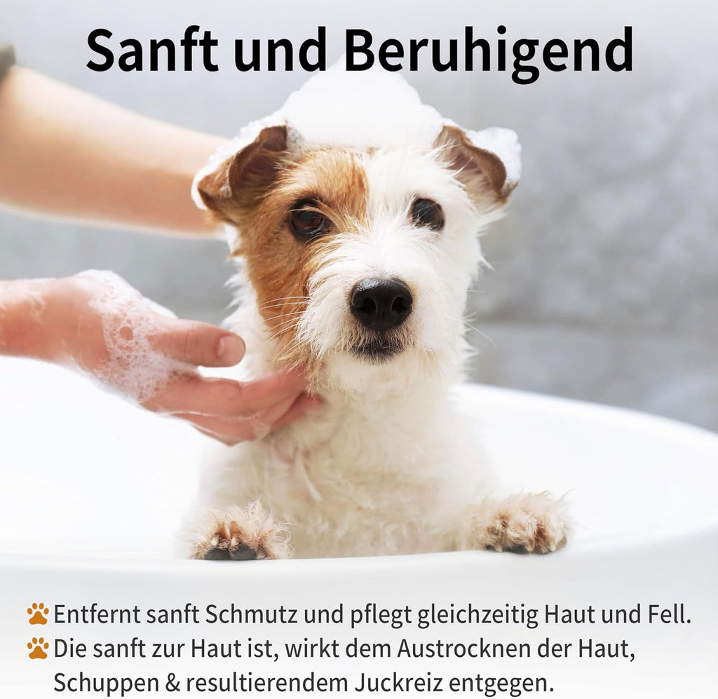 Hundeshampoo Kokosoel pH-neutral hypoallergen rueckfettend fuer Hunde Katzen