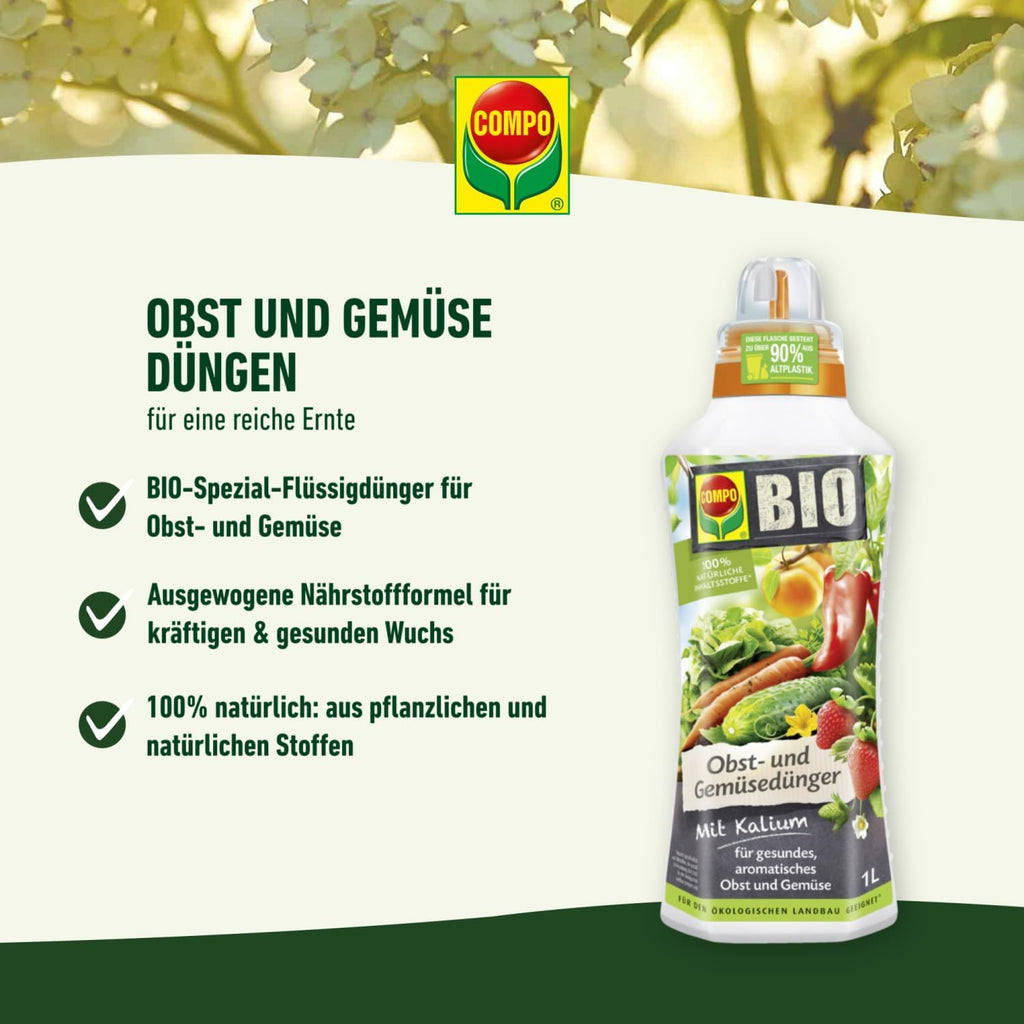 COMPO BIO Obst- und Gemueseduenger Fluessig natuerlicher Pflanzen­duenger