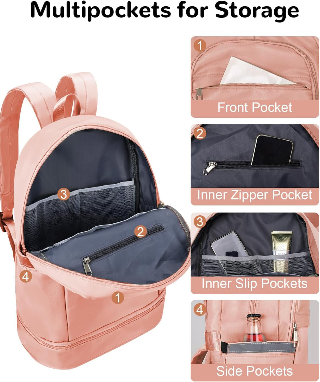 Reiserucksack wasserdicht mit Nassfach und Schuhfach, Unisex