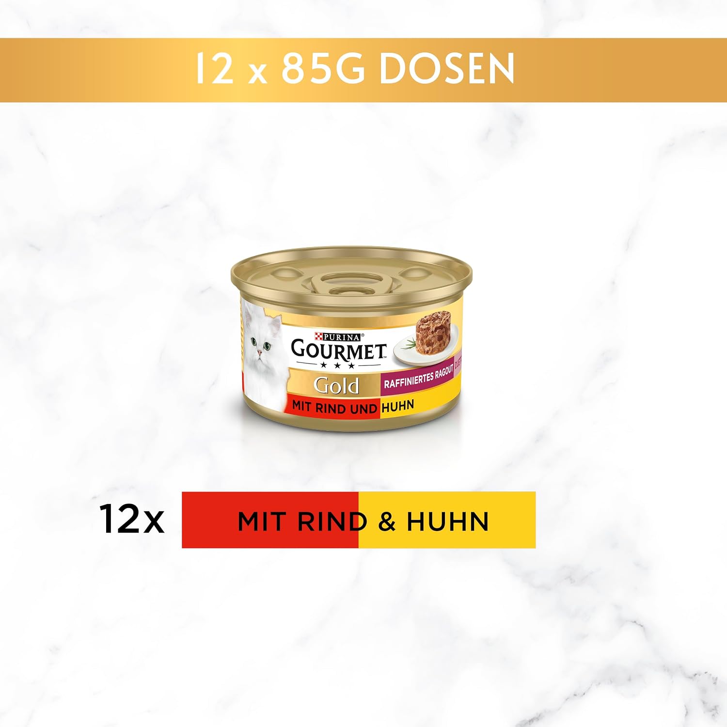 Gourmet Gold Ragout Duetto Katzenfutter nass Lachs und Seelachs