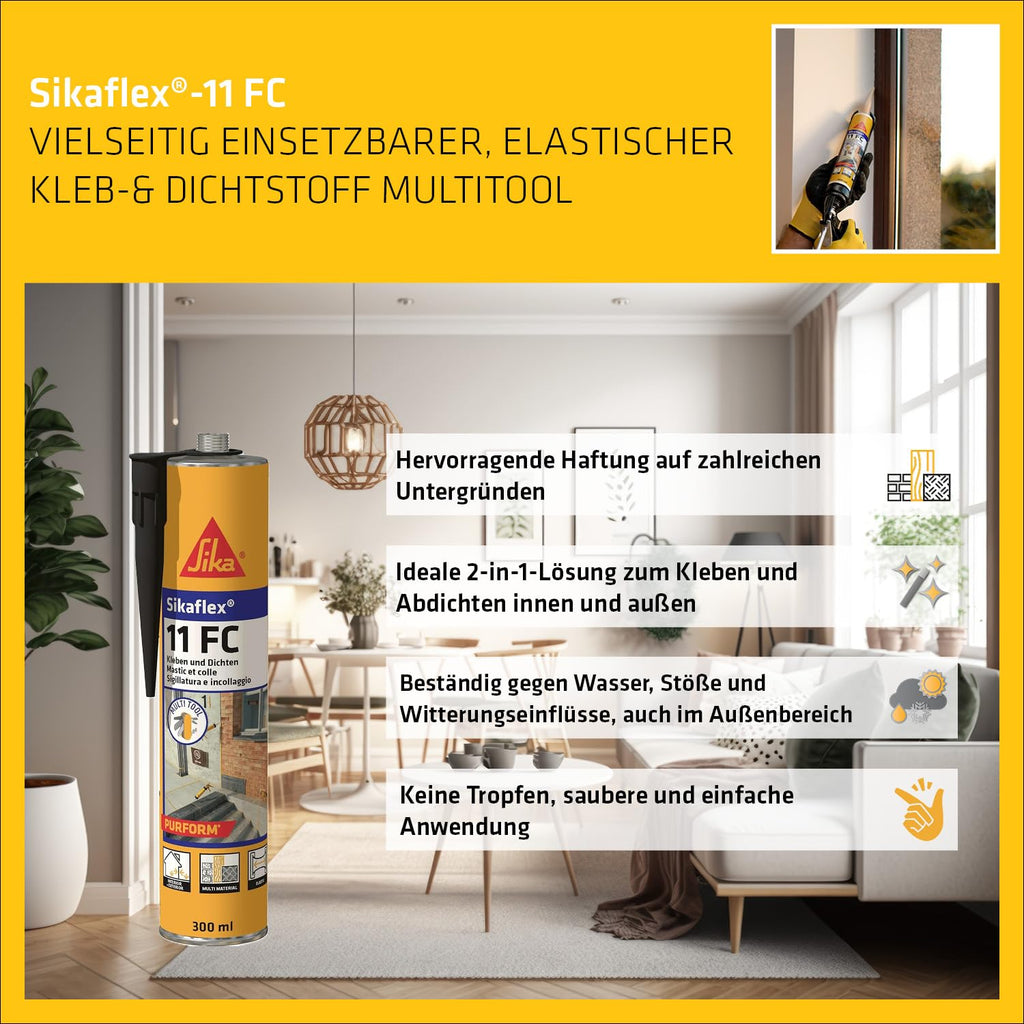 Sikaflex 11 FC Purform Kleb- und Dichtstoff Weiss