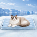 Angelpet Kuehlmatte 120x90 cm fuer Hunde Katzen, gel-frei, rutschfest, blau