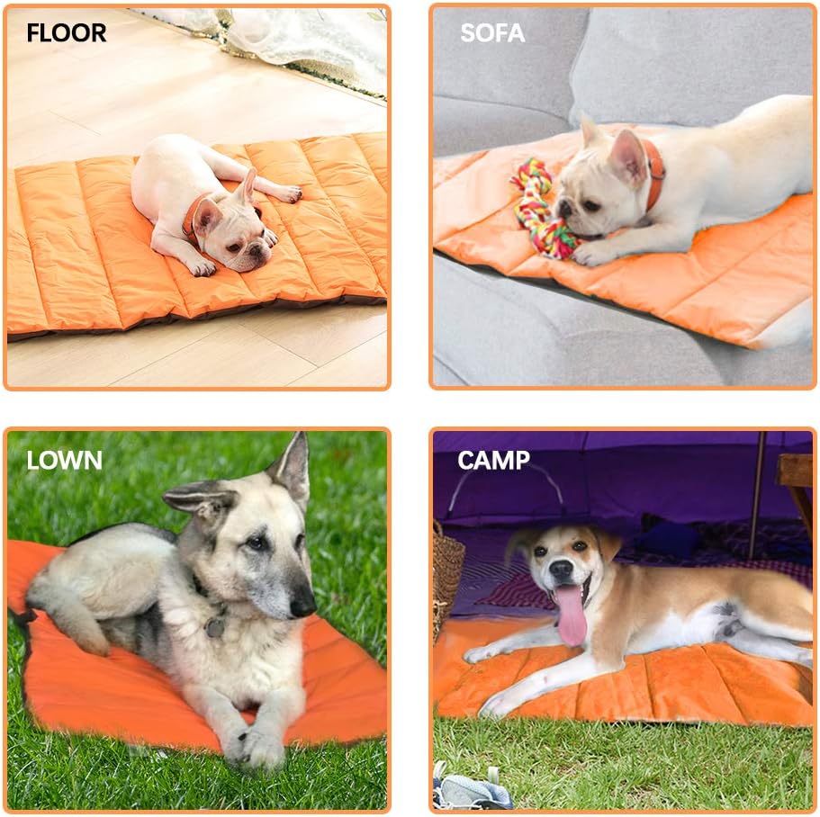 XIAPIA wasserdichte Reisedecke Hund 110x68 cm faltbar hellgrau hygienisch