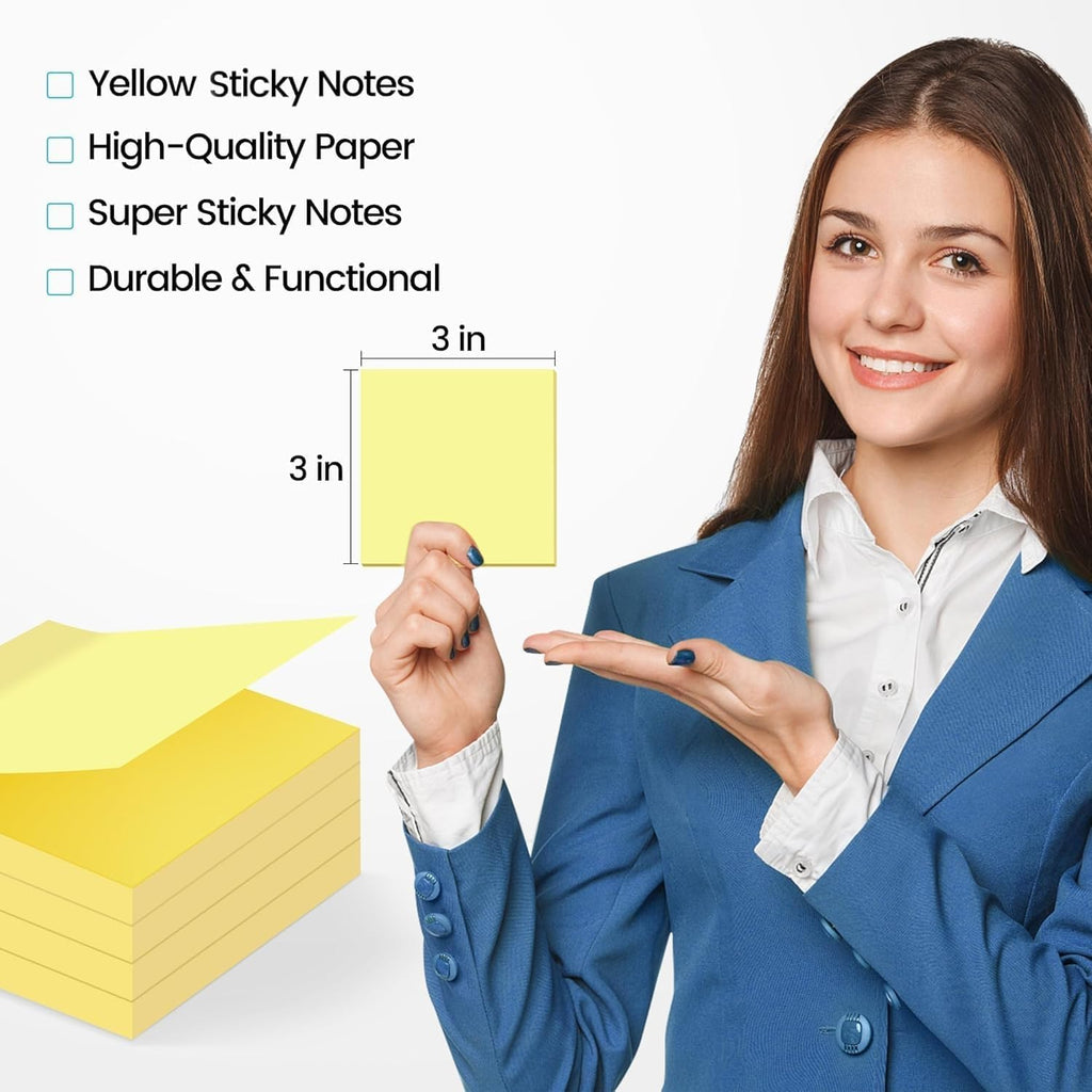 Haftnotizen Gelb 76×76 mm 16er Set 1200 Blatt Sticky Notes Buero Schule