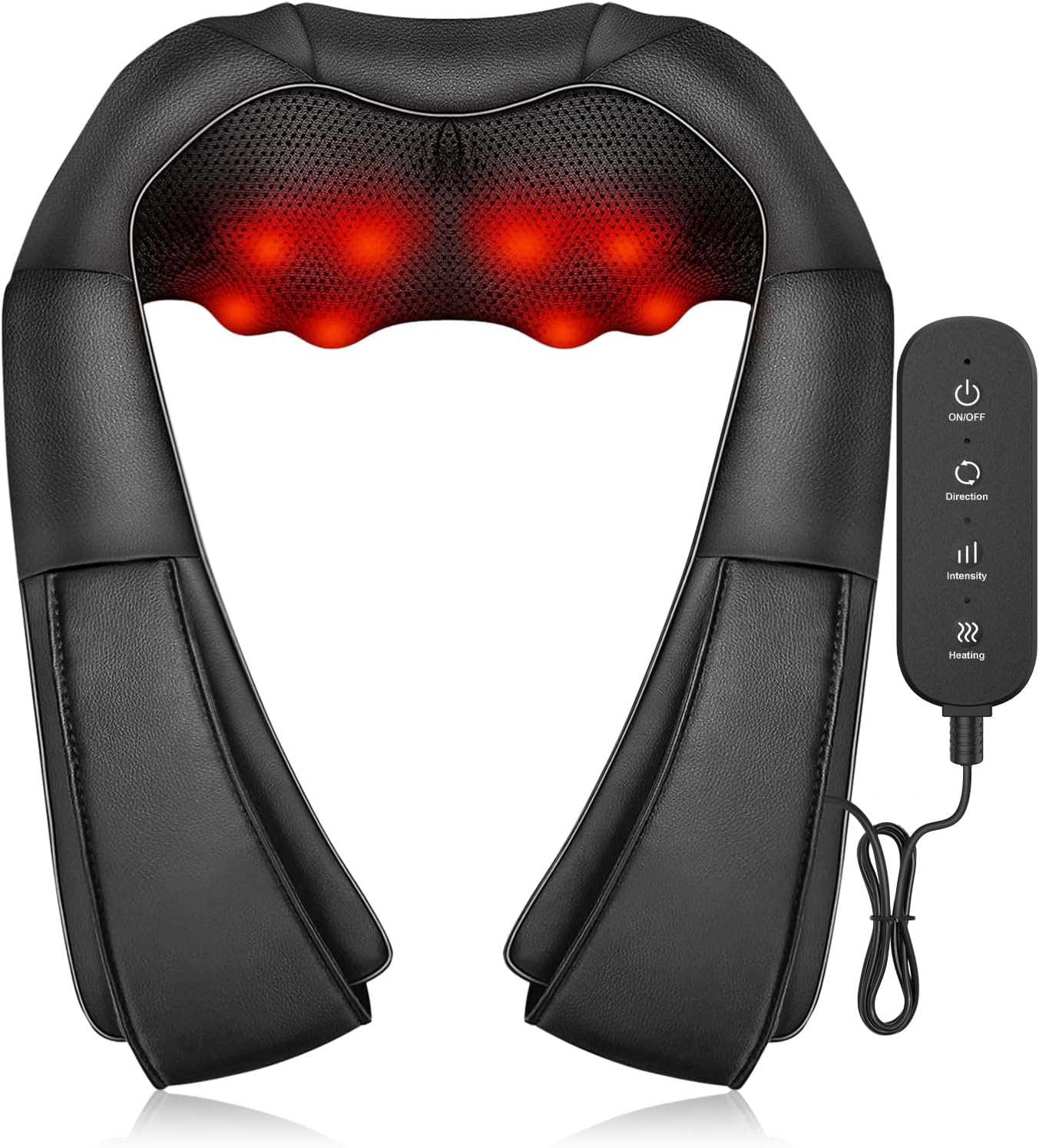 Ikristin Shiatsu Nacken- und Rueckenmassagegeraet 3D mit Waerme