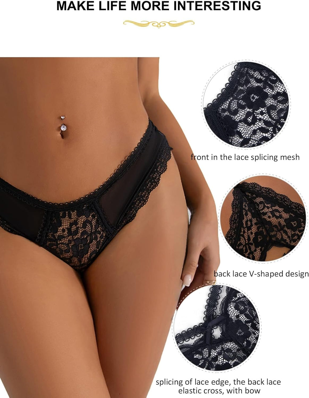 ohyeahlady Erotik Höschen Damen Reizwäsche Große Größen Sexy String Tanga Unterw