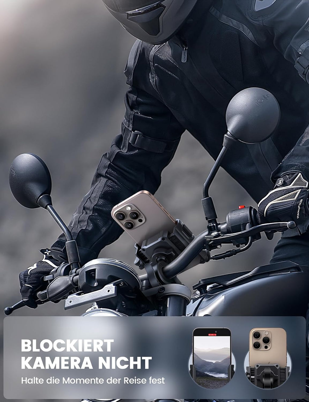 Fahrrad Lenkerhalterung 360° drehbar fuer Smartphone Universal