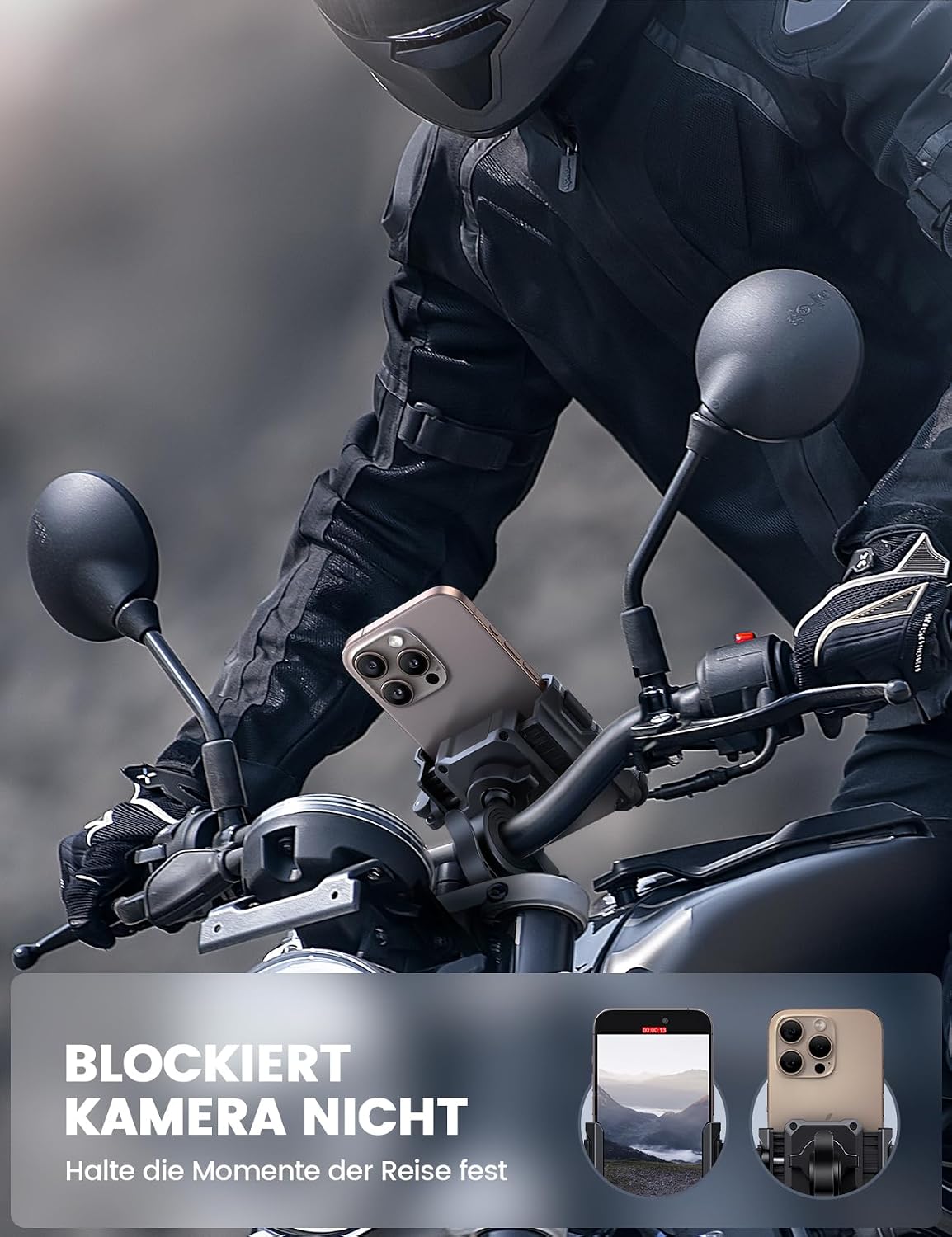 Fahrrad Lenkerhalterung 360° drehbar fuer Smartphone Universal