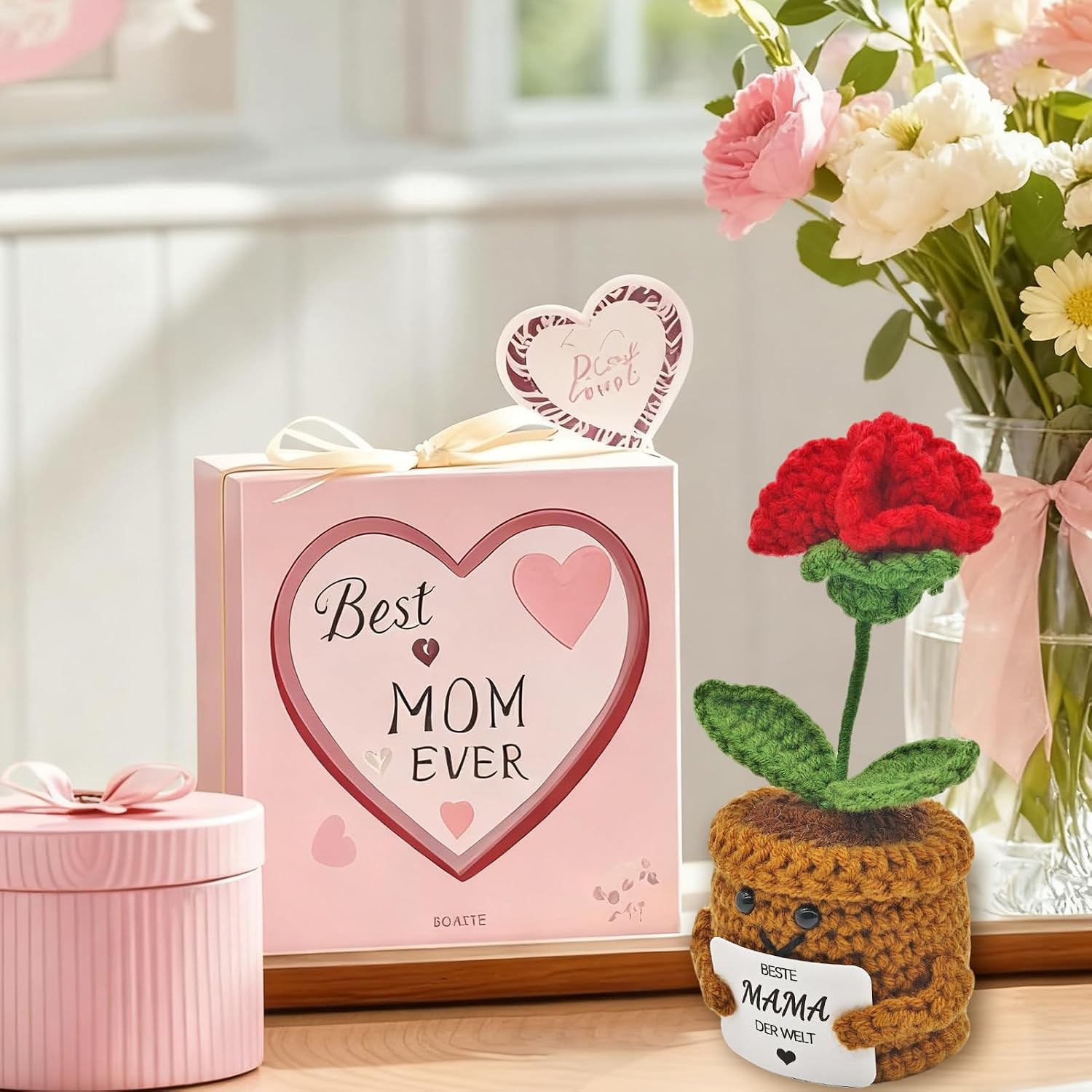Pocket Hug Teddybaer Mini Stofftier im Geschenkbox Kuschelbaer Puppe