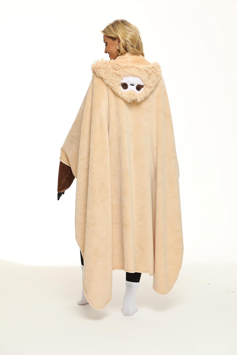 Faultier Kuscheldecke fuer Damen, flauschige Geschenkdecke, Geburtstag