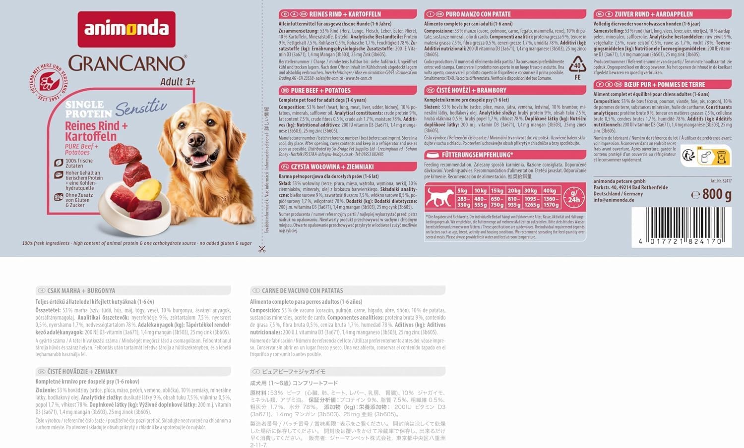 Hundenassfutter animonda GranCarno Superfoods 400- verschiedene Sorten