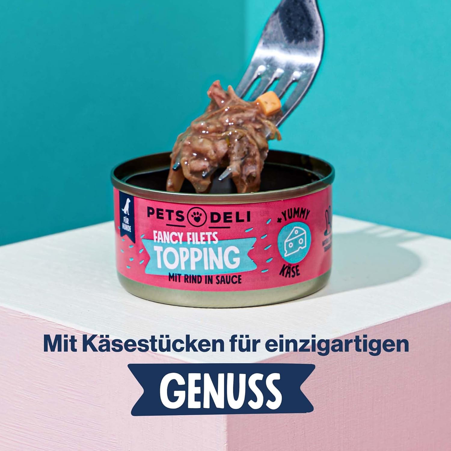 Pets Deli Fancy Filets Hunde Futter-Topping Rind in Sauce 12x70 g verschiedene S