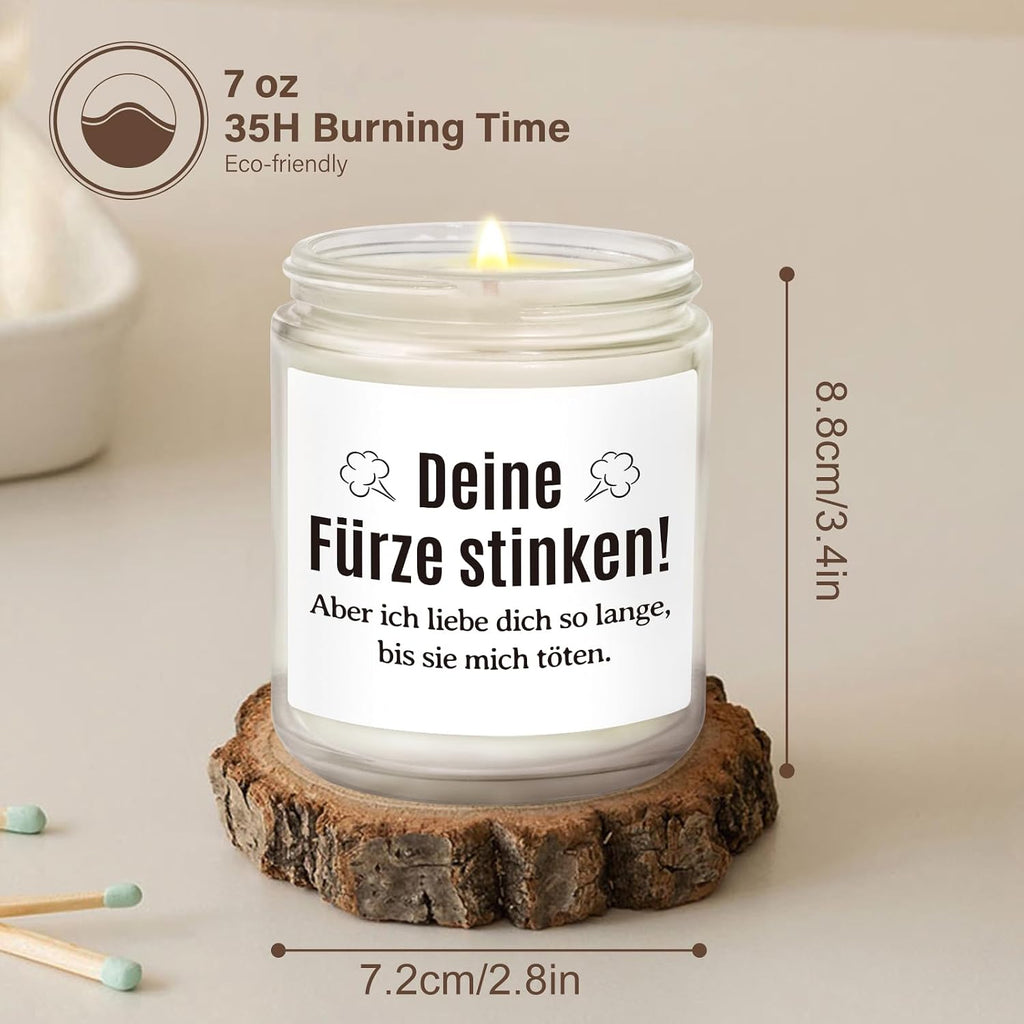 Duftkerze Ich liebe dich Geschenk fuer Partner Valentinstag Geburtstag
