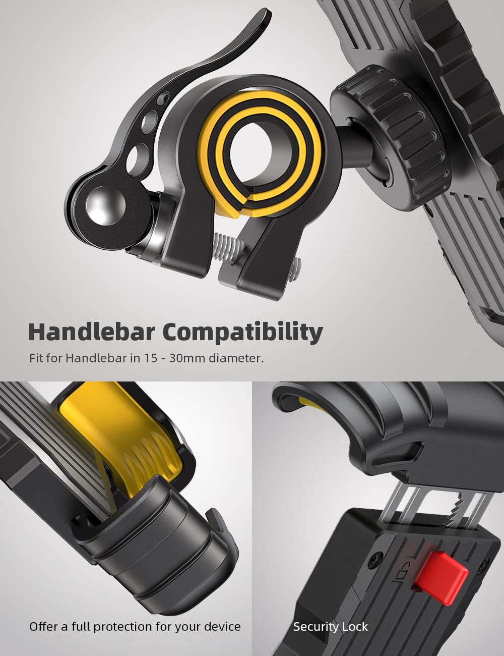 Universal Fahrrad Motorrad Lenkerhalter 360° drehbar fuer Smartphone