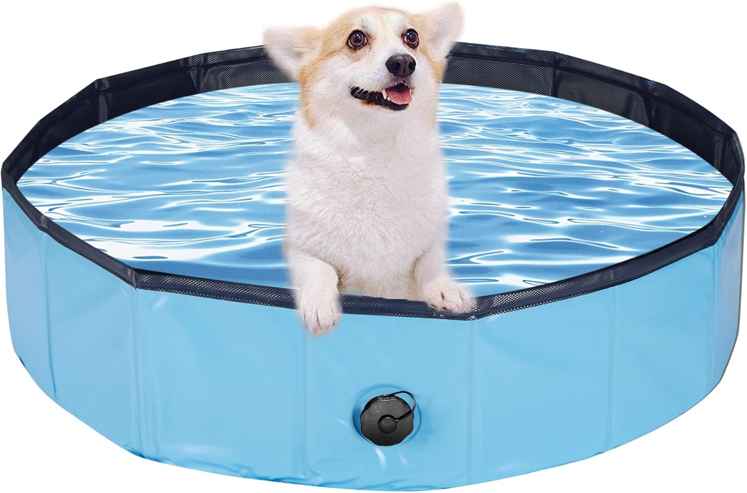 Faltbarer Hundepool 80x20 cm PVC rutschfest verschleissfest fuer Hunde Katzen