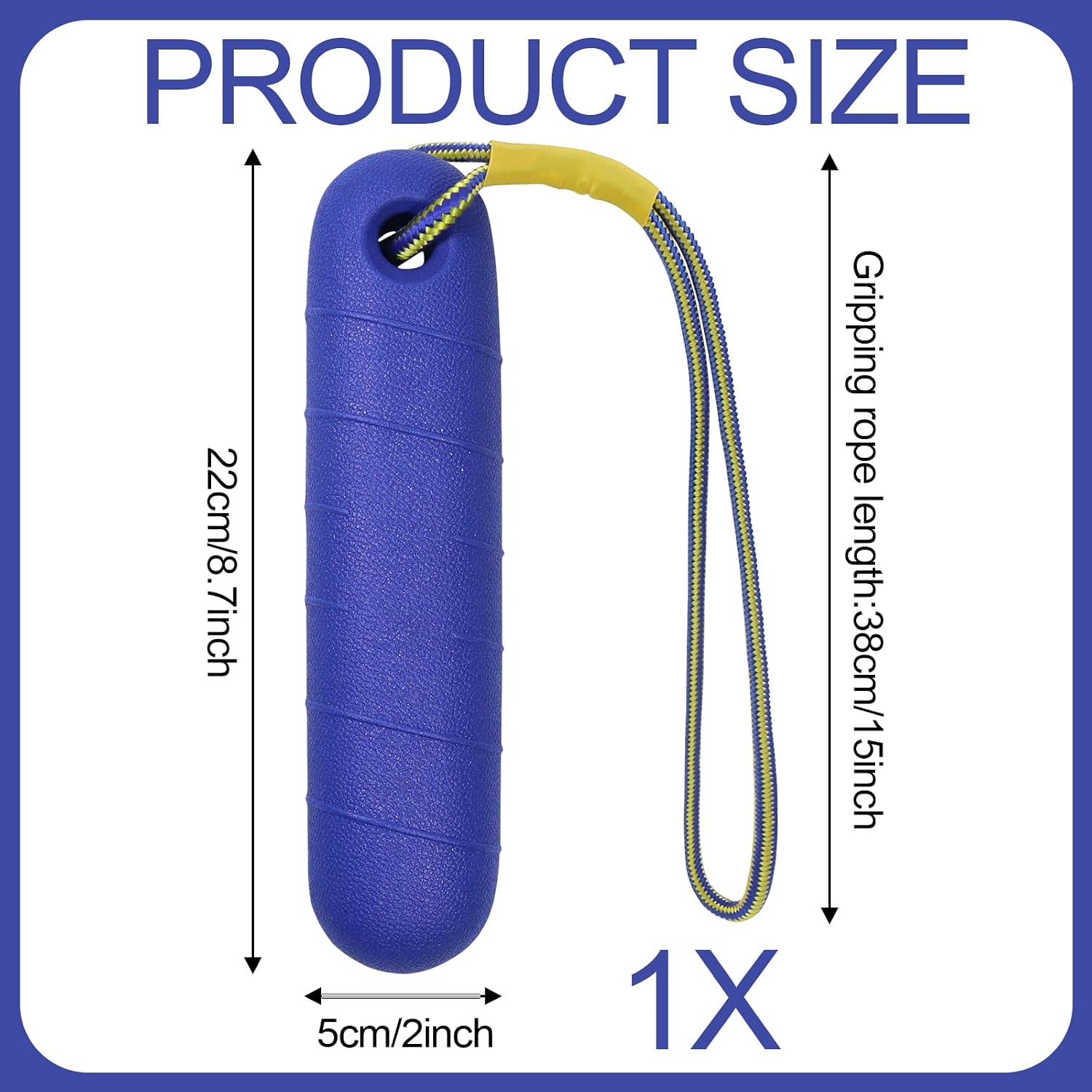 Wasserspielzeug Hund 22 cm mit Nylonseil fuer mittelgrosse und grosse Hunde Gelb