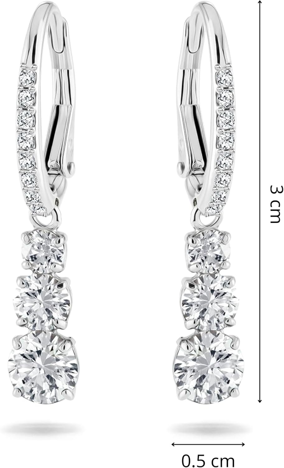 Swarovski Stilla Haengeohrringe Swarovski Kristalle elegant Damen