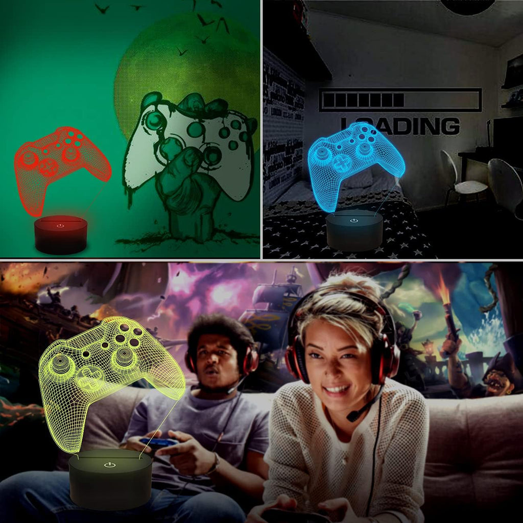 Lightzz 3D Gamepad Nachtlicht 16 Farben Touch Fernbedienung Timer