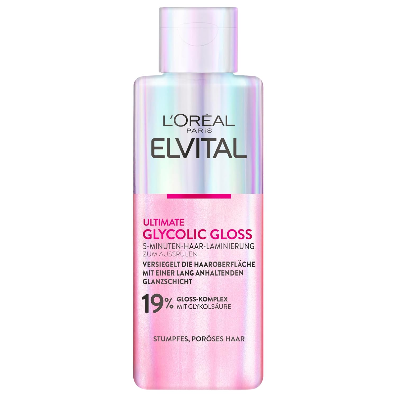 L’Oréal Paris Elvital Glycolic Gloss 3-teilig Shampoo Spuelung Haar-Laminierung