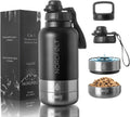 4-in-1 Hundetrinkflasche 950 ml Edelstahl Isoliert mit Napf BPA-frei